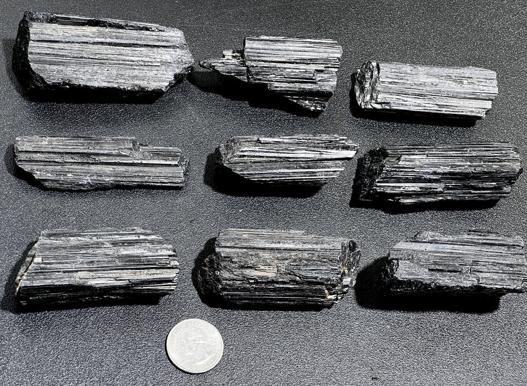 Black Tourmaline Crystals - Raw, Brazil