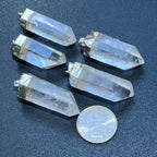 Natural Clear Quartz Crystal Point Pendant - view 2