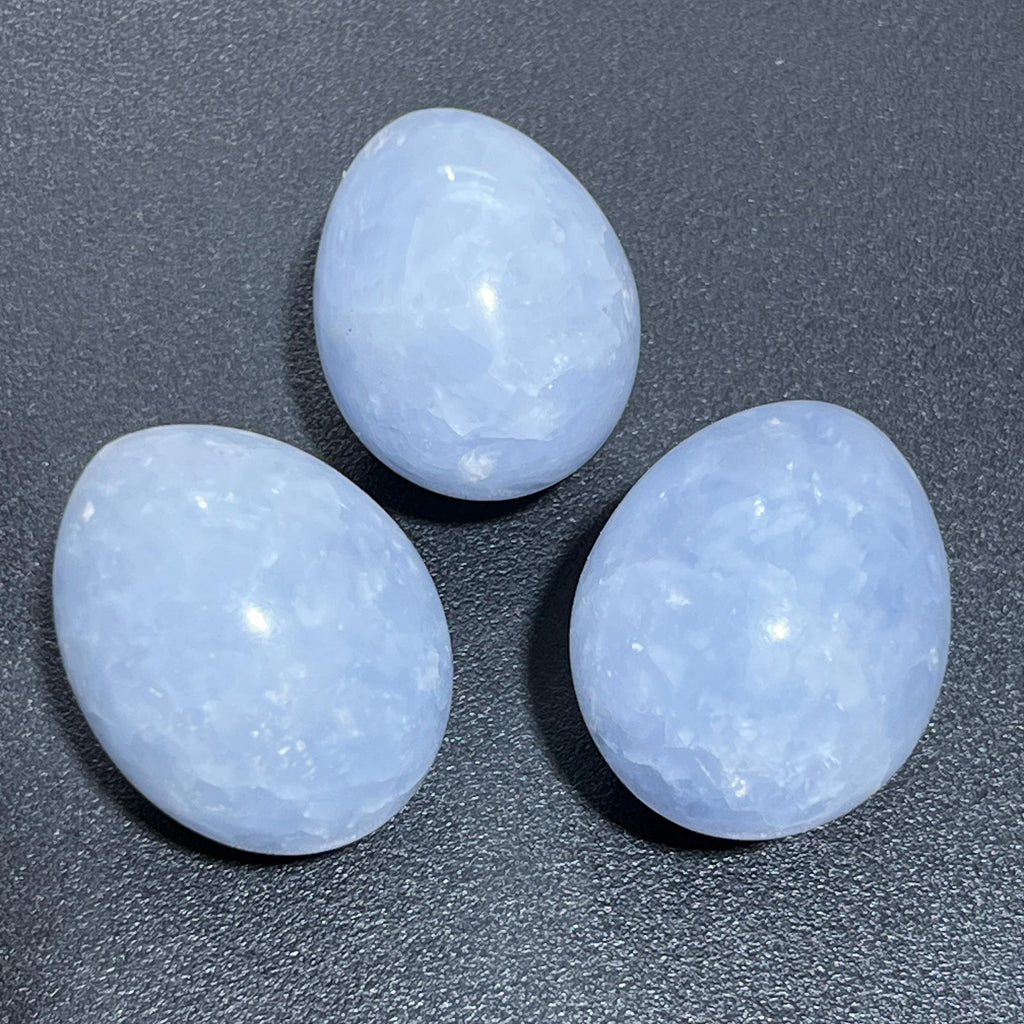 Blue Calcite Crystal Eggs From Peru