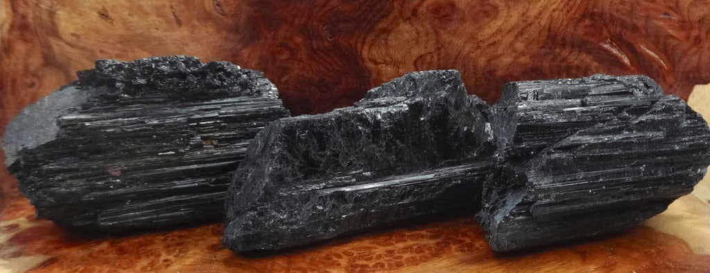 Black Tourmaline Crystals - Raw, Brazil
