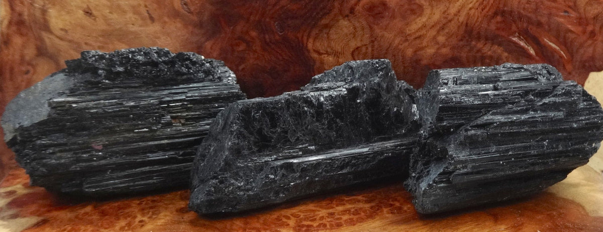 Black Tourmaline Crystals - Raw, Brazil