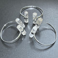 Adjustable Quartz Crystal Point Cuff Bracelet