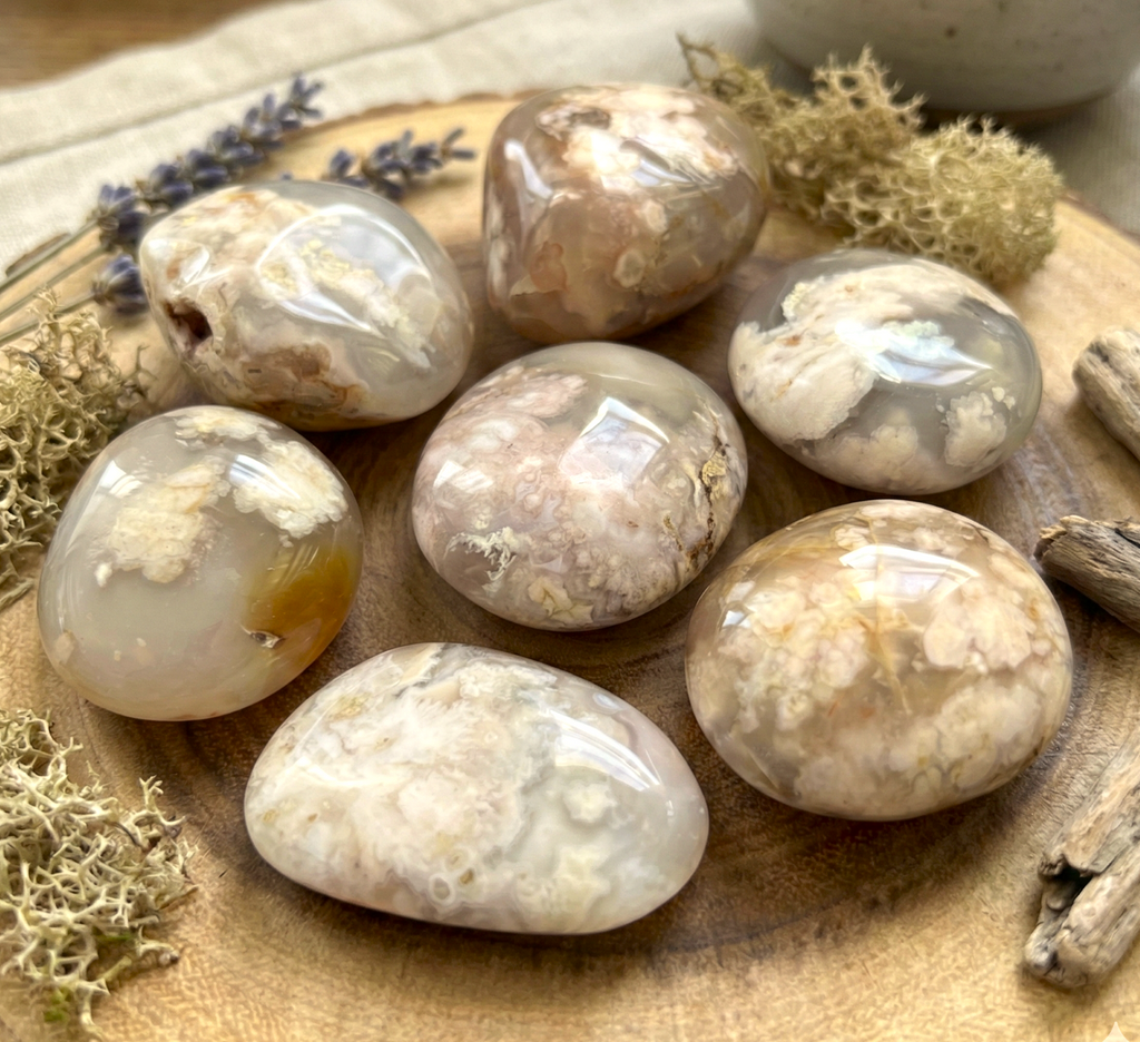 Flower Agate Palm Stone - Madagascar