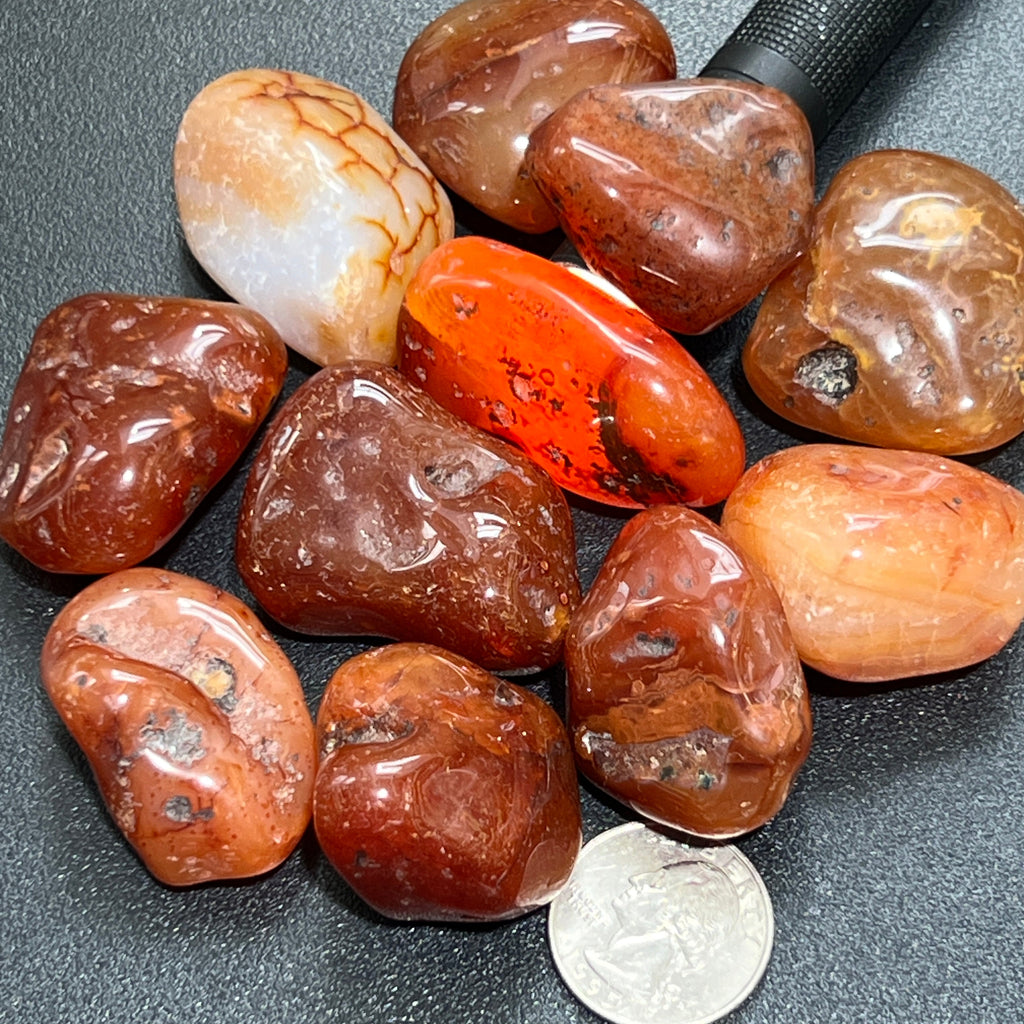 Large Carnelian Tumbled Stones - Brazil