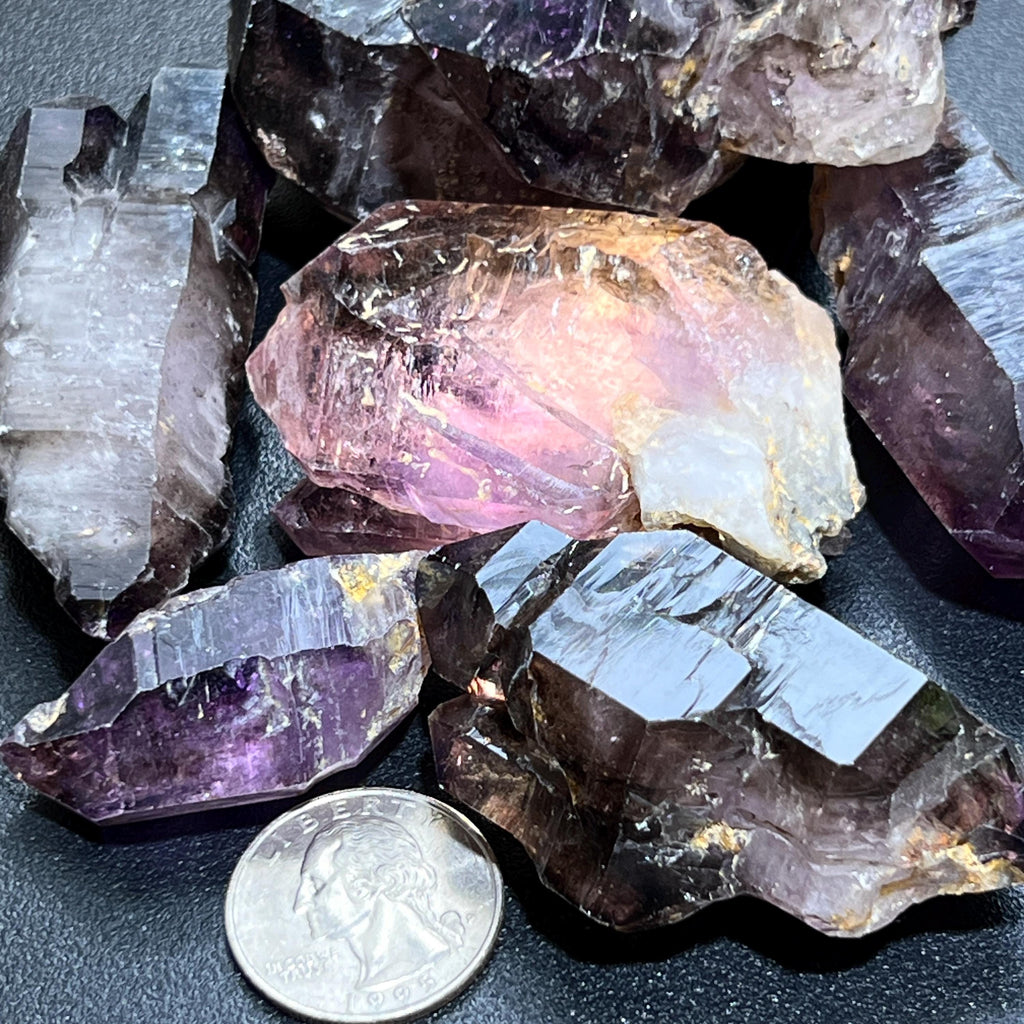 Large Smoky Shangaan Amethyst Points - Zimbabwe