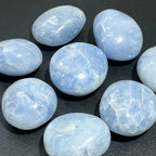 Large Blue Calcite Palm Stone