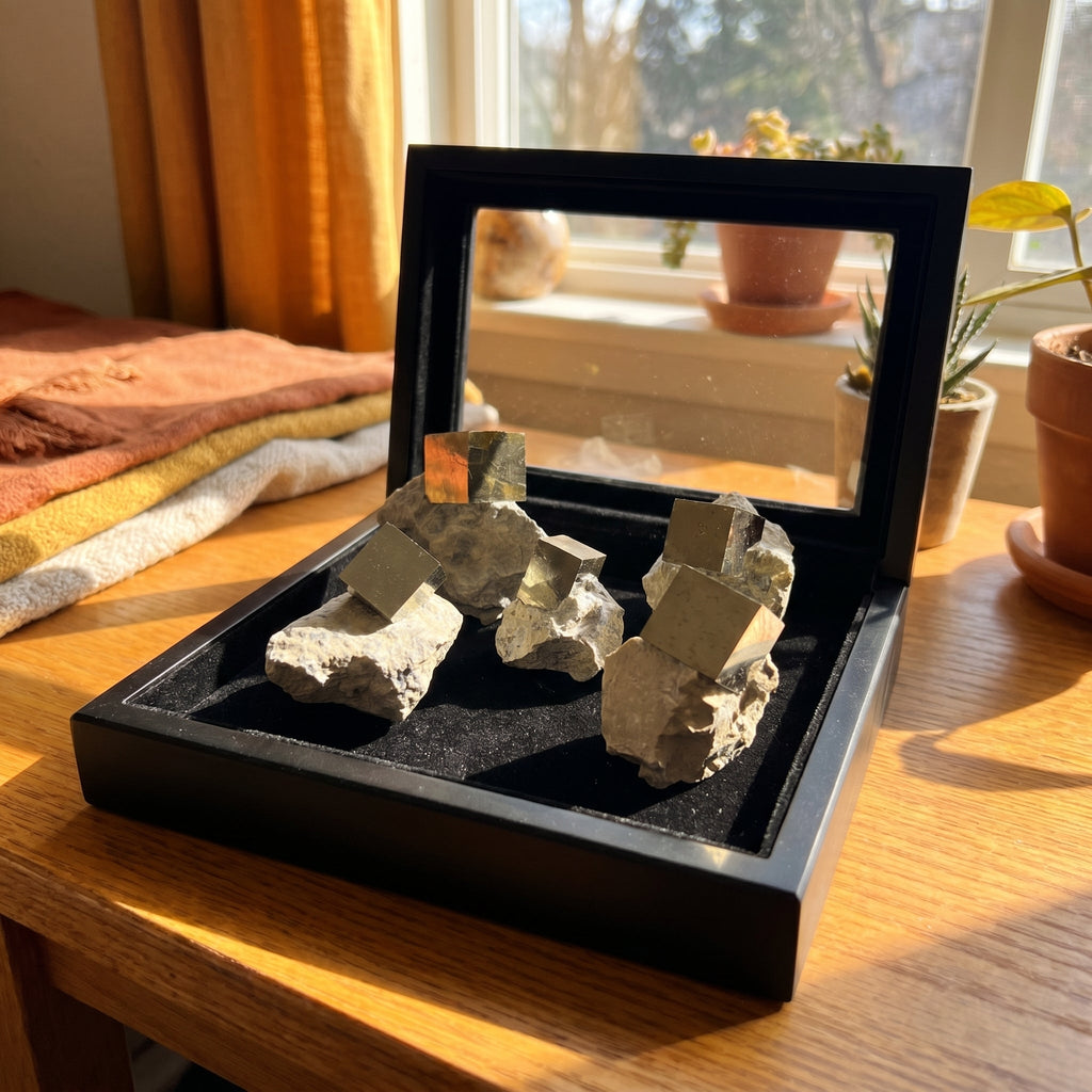 Pyrite Cubes in Matrix - Spain
