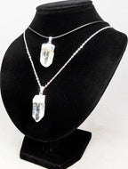 Natural Clear Quartz Crystal Point Pendant - view 6
