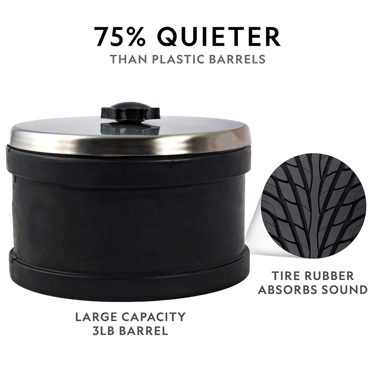 The Rock STEM Tumbler Kit, 3 lb Rough Stones, Grit and GemFoam Polish