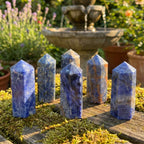 Sodalite Mini Crystal Point Tower, India