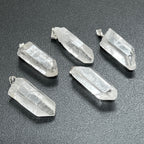 Raw Quartz Crystal Point Pendant - view 2