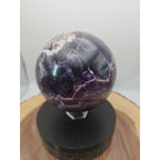 Amethyst Sphere, 5.6 lb Polished Chevron Dream Amethyst Crystal Ball