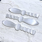 Selenite Spiral Point Wand Carving