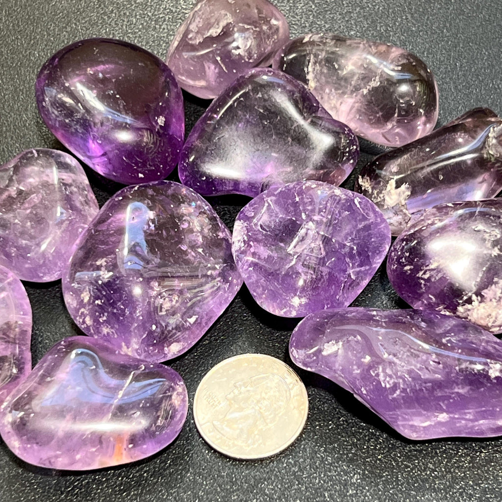 Large Purple Amethyst Crystal Tumbled Stones