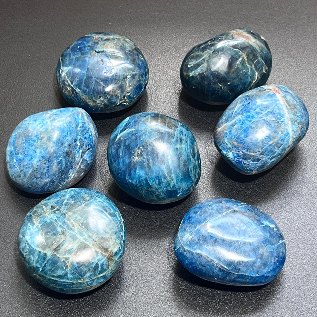 Large Blue Apatite Palm Stone