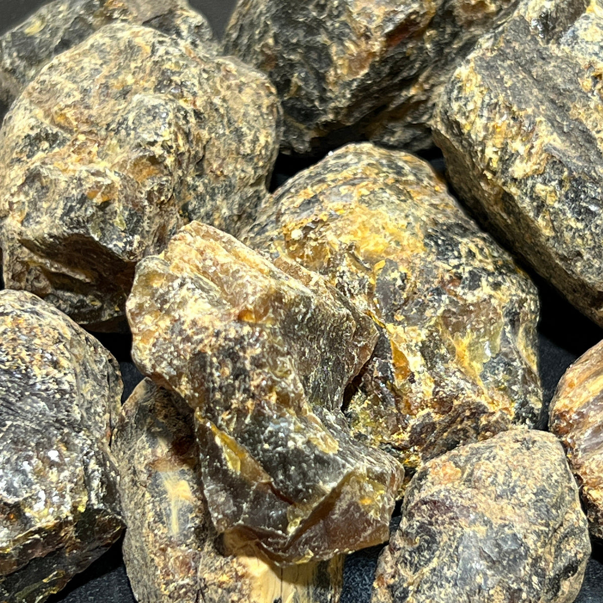 Black Amber Rough Stones - Indonesia