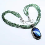 Labradorite & Kyanite Multi-Strand Necklace - Sterling Silver