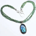 Labradorite & Kyanite Multi-Strand Necklace - Sterling Silver