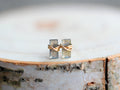 Labradorite Baguette Stud Earrings - Gold Filled, Silver or 14k Gold