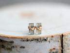 Labradorite Baguette Stud Earrings - Gold Filled, Silver or 14k Gold