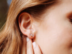 Labradorite Baguette Stud Earrings - Gold Filled, Silver or 14k Gold