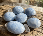 Large Blue Calcite Palm Stone