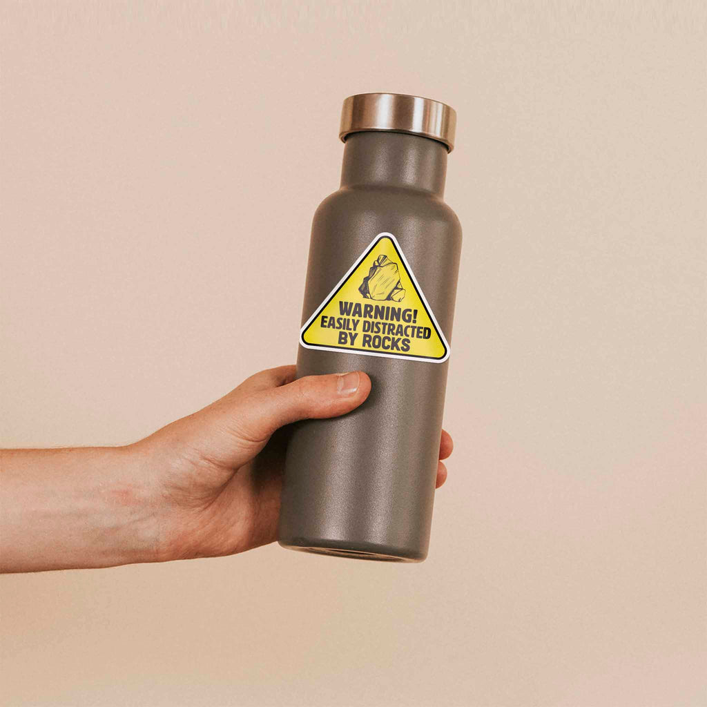 Easily Distracted by Rocks Sticker - Funny Nature Decal