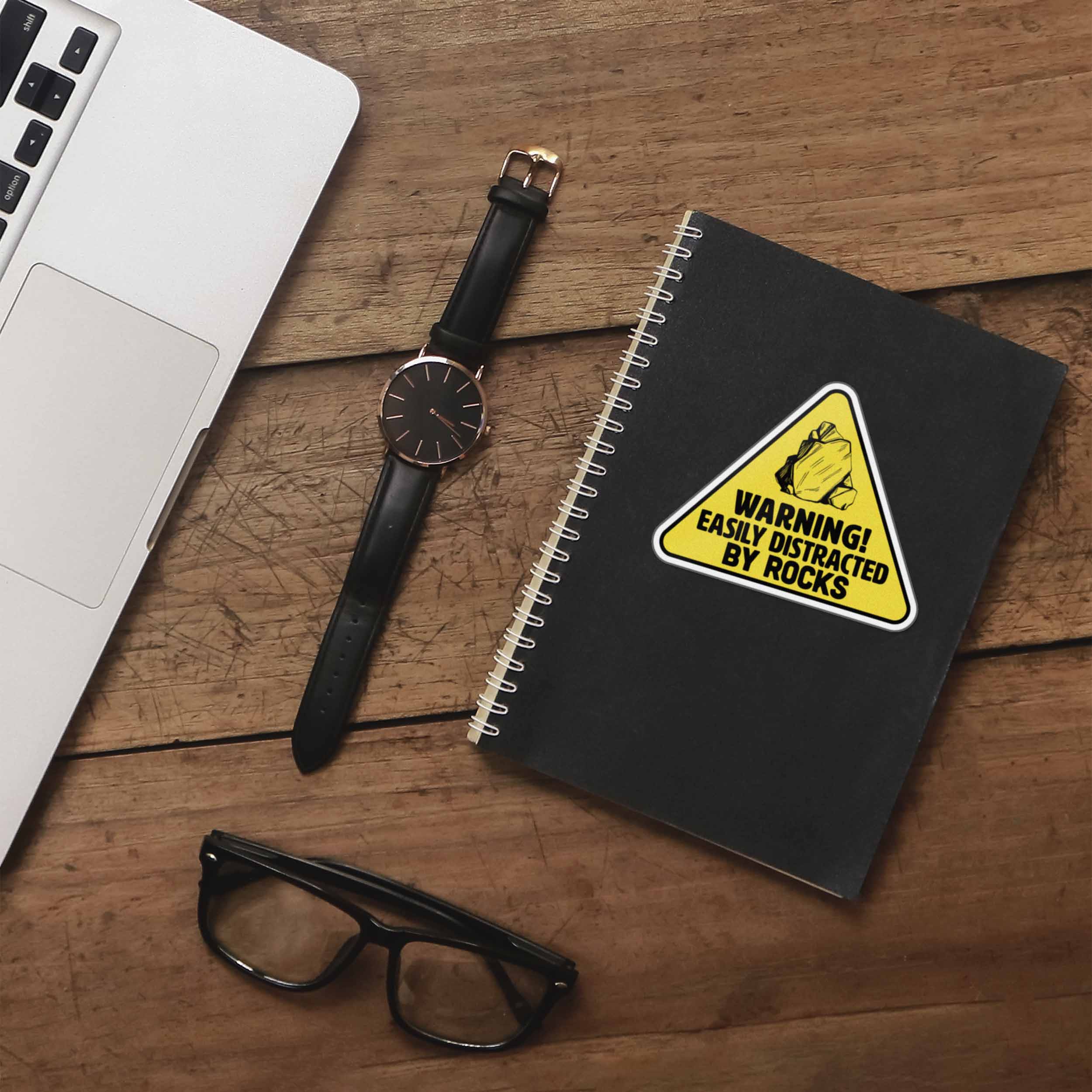 Easily Distracted by Rocks Sticker - Funny Nature Decal