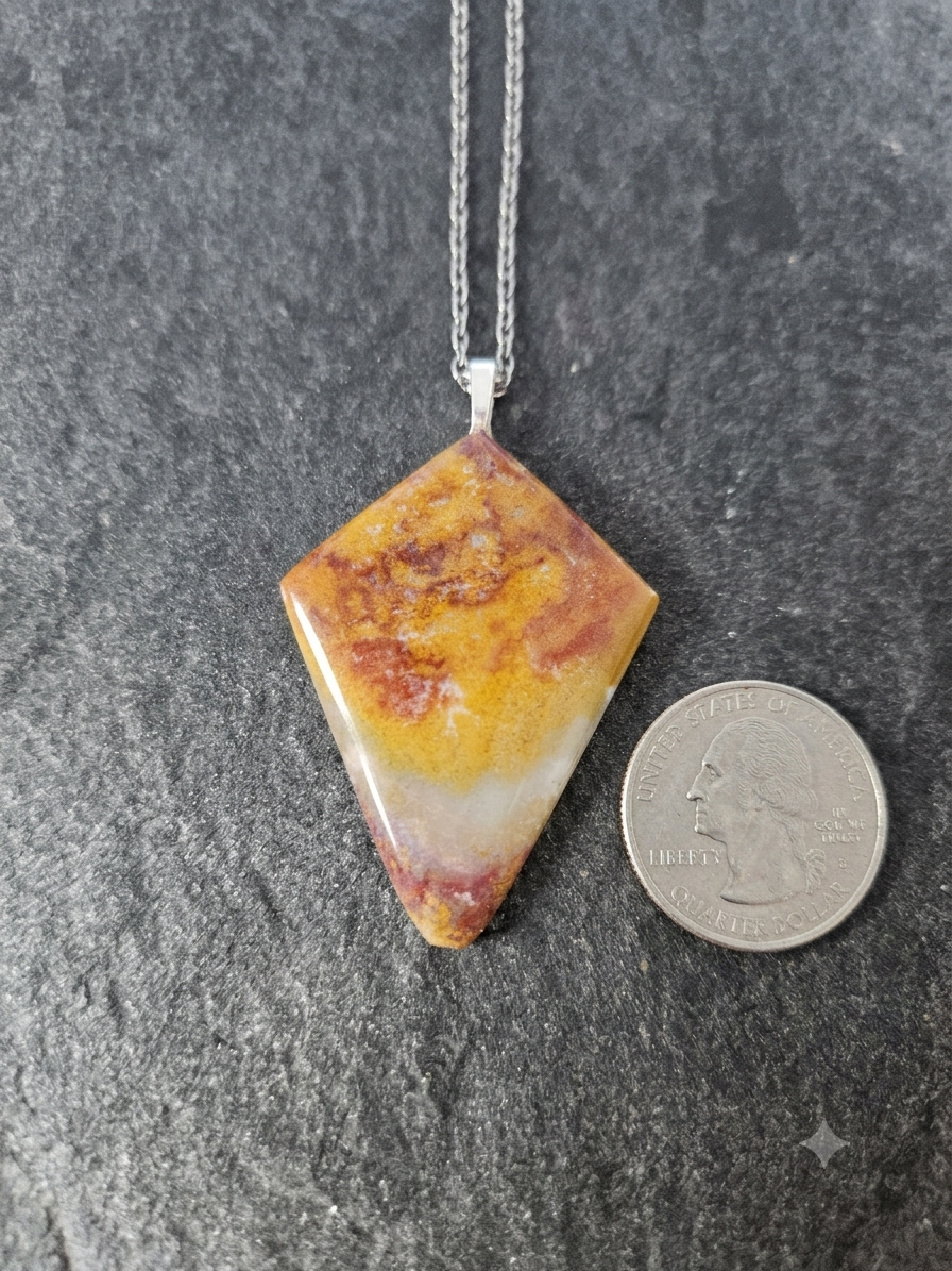 Genuine Natural Patterned Jasper Necklace