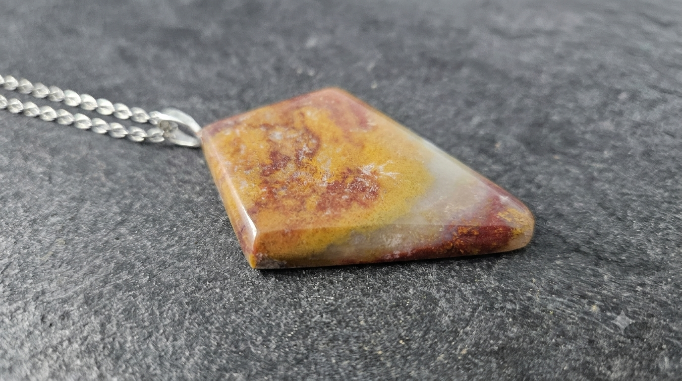 Genuine Natural Patterned Jasper Necklace