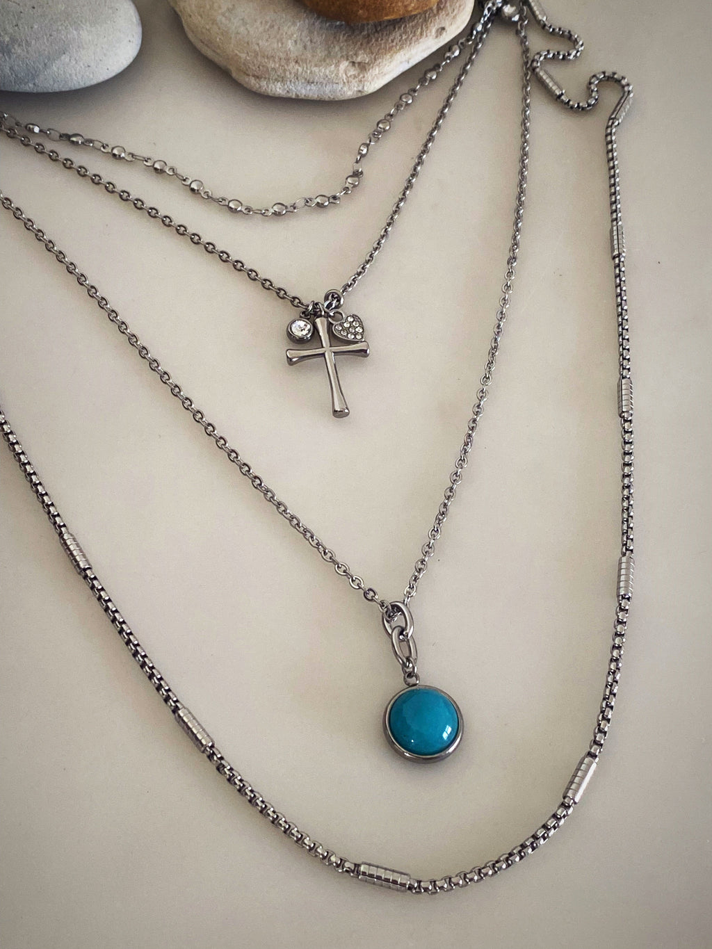 Custom Jade Stone Necklace | Stainless Steel Pendant Necklace