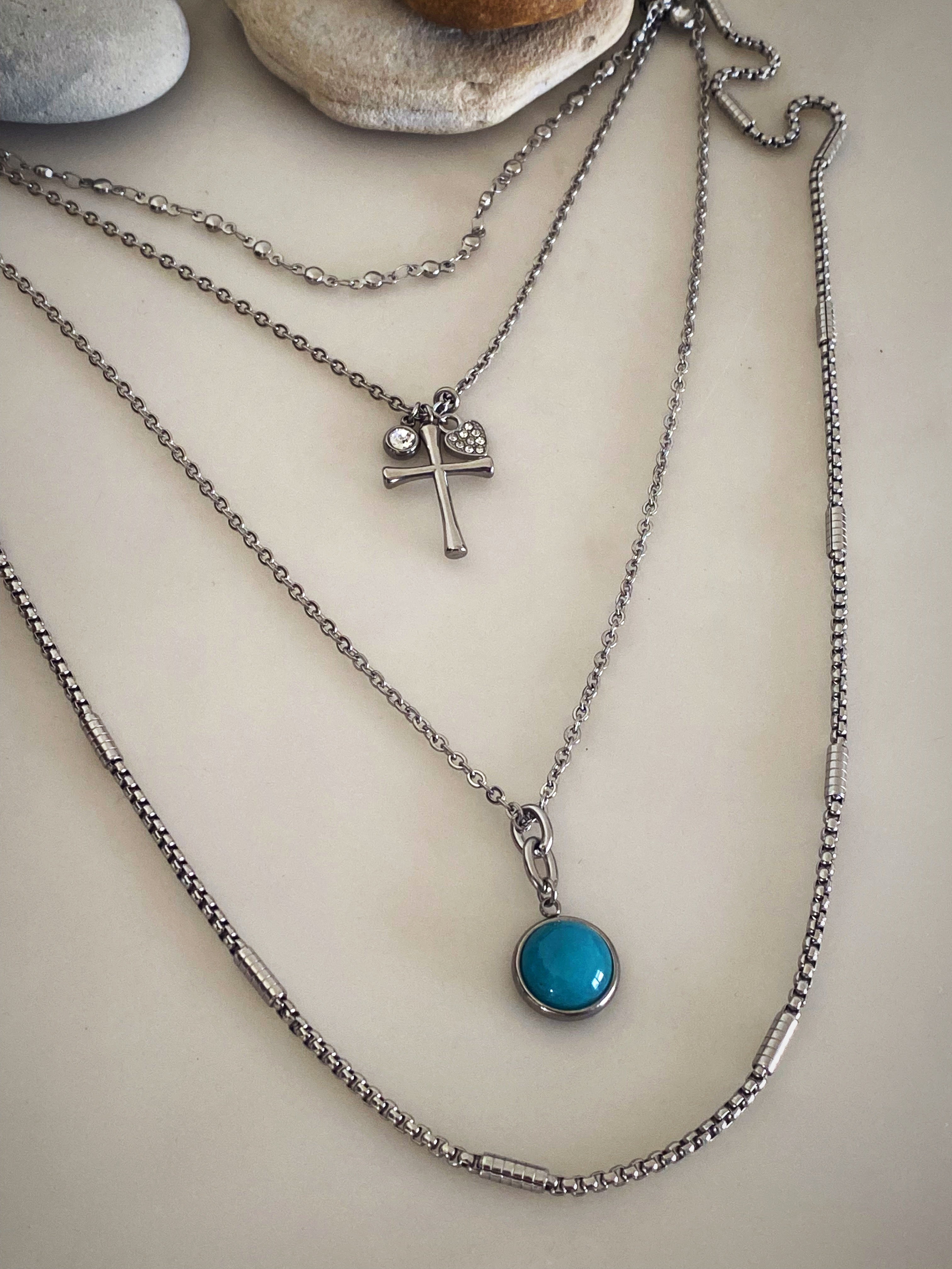 Custom Jade Stone Necklace | Stainless Steel Pendant Necklace