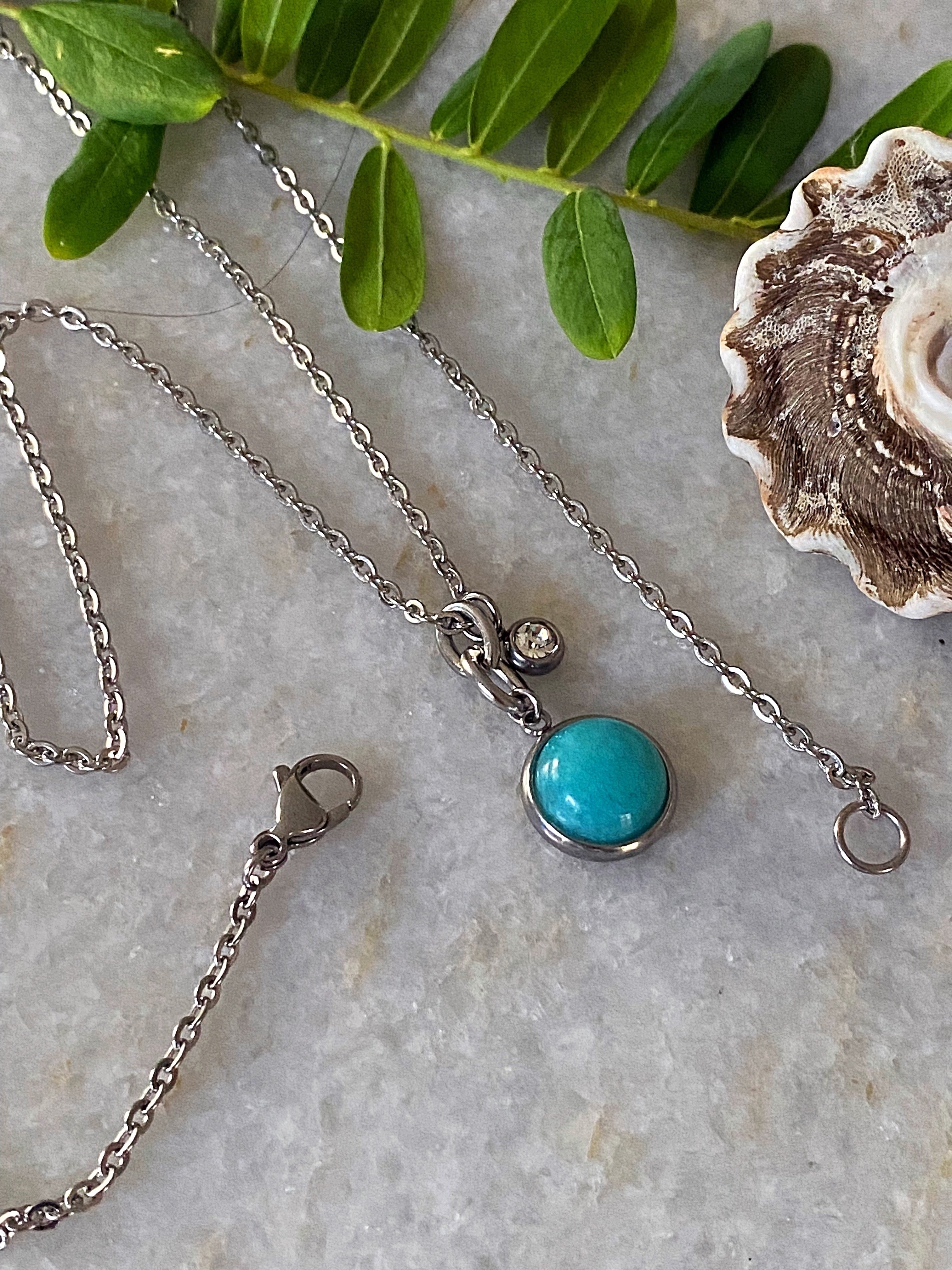 Custom Jade Stone Necklace | Stainless Steel Pendant Necklace