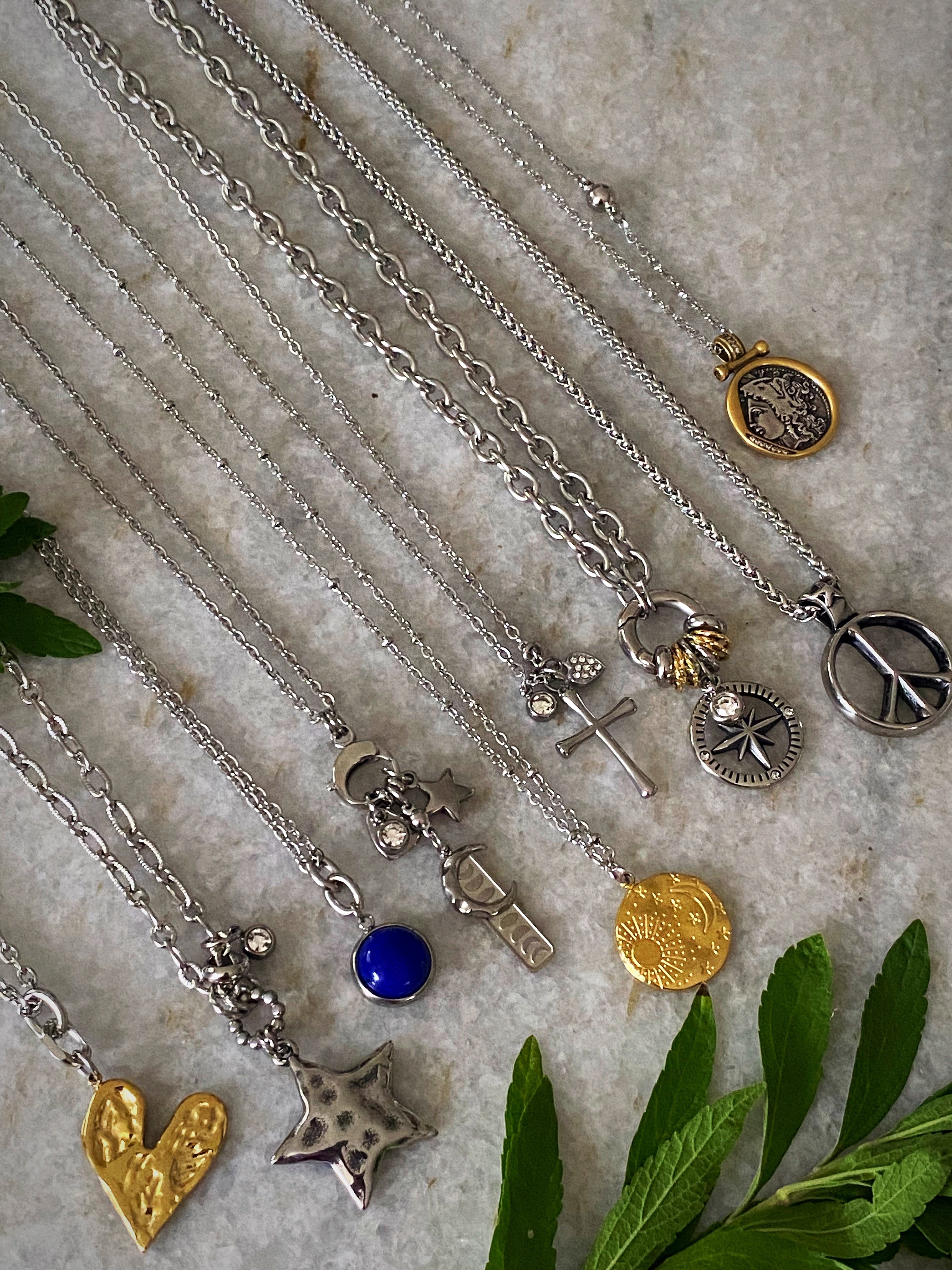 Custom Jade Stone Necklace | Stainless Steel Pendant Necklace