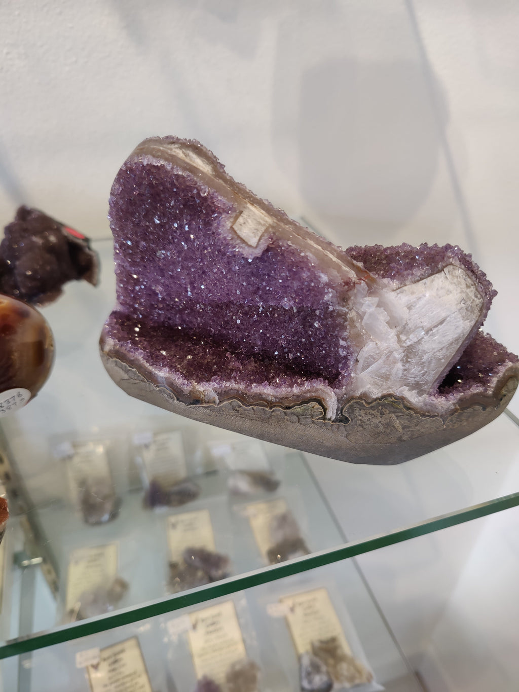 Amethyst Geode Sculpture with Polished Edges - Brazil