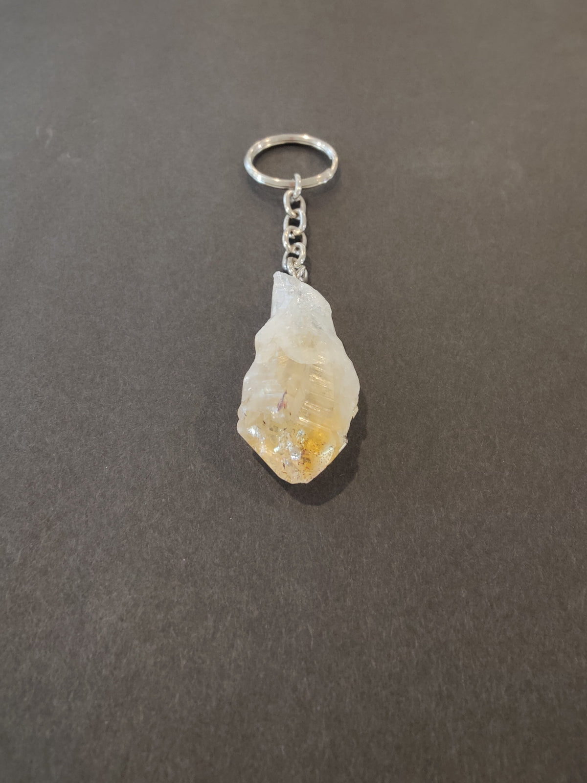 Crystal Keychain, Natural Gemstone on Keyring — Choose Your Stone