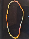 Jasper Necklace, Multi-Colour Round Bead Strand, 24 in