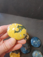 Palm Stone, Polished Ocean Jasper, Apatite, Kambaba, Polychrome or Labradorite - Madagascar