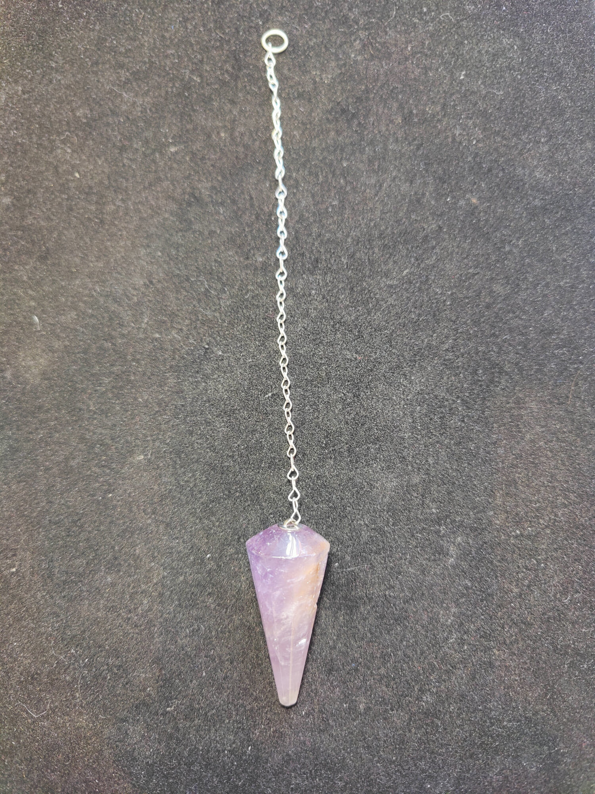 Crystal Pendulum, Faceted Gemstone Point with 7 in Chain — Choose Your Stone