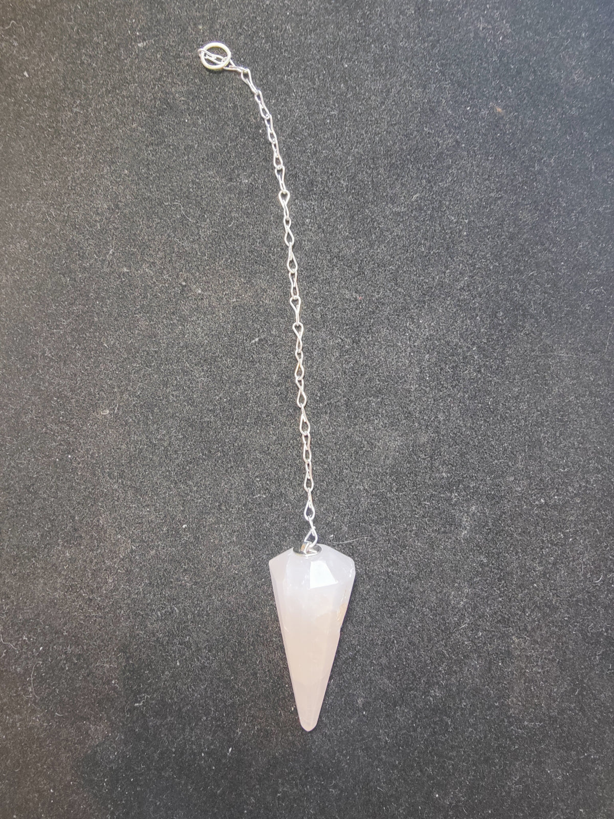 Crystal Pendulum, Faceted Gemstone Point with 7 in Chain — Choose Your Stone