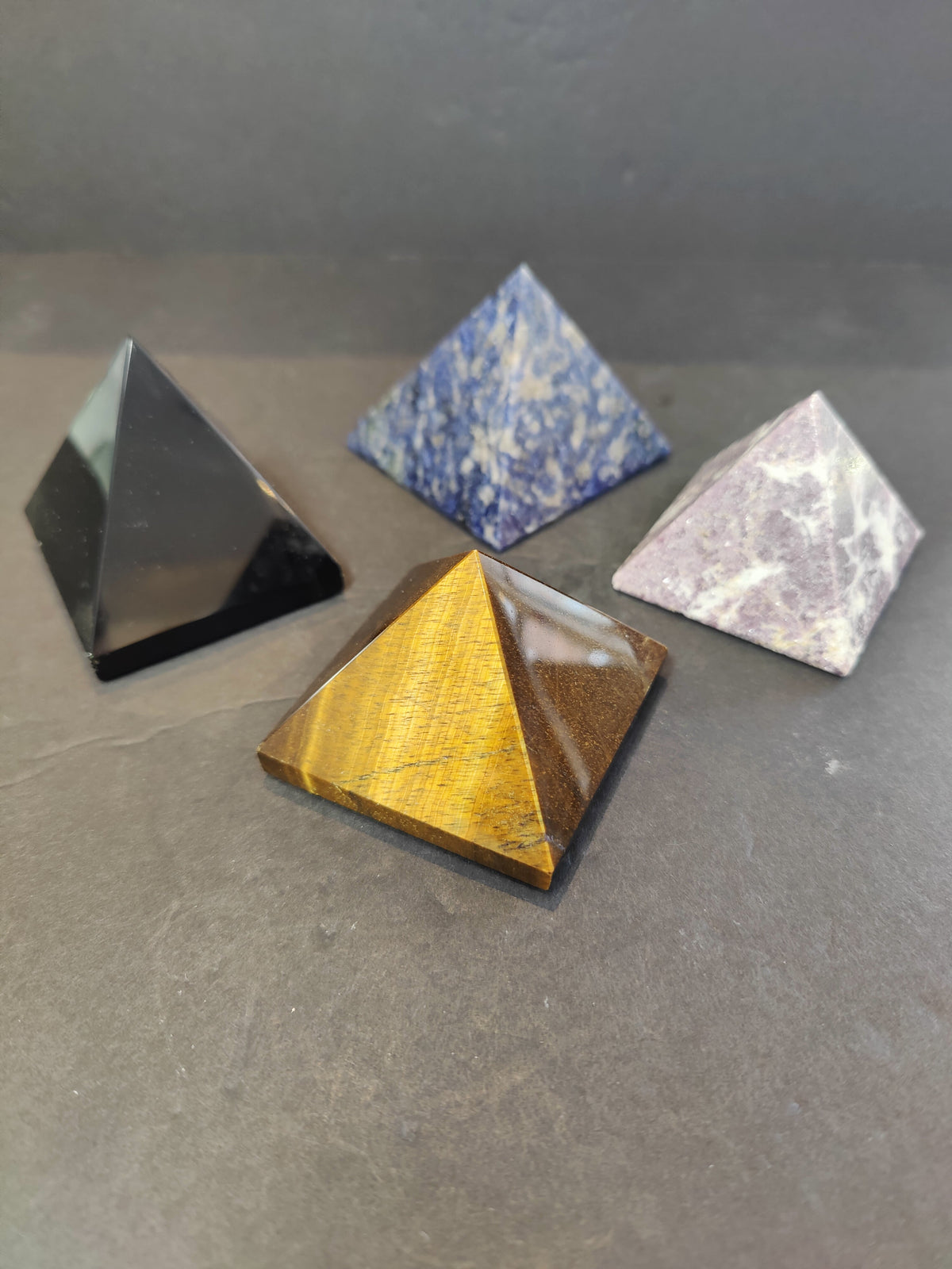 Gemstone Pyramid, Polished Crystal Pyramid in Assorted Stones - Brazil