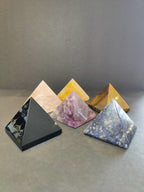 Gemstone Pyramid, Polished Crystal Pyramid in Assorted Stones - Brazil