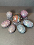 Ruby Kyanite Polished Spheres & Palm Stones