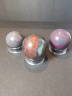 Ruby Kyanite Polished Spheres & Palm Stones