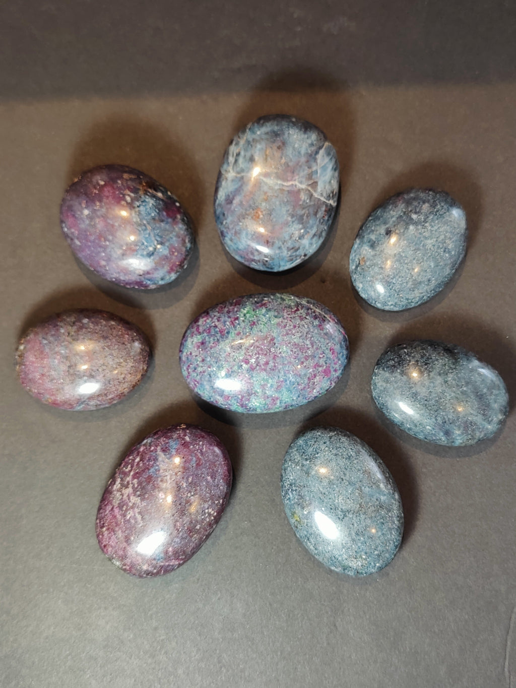 Ruby Kyanite Polished Spheres & Palm Stones