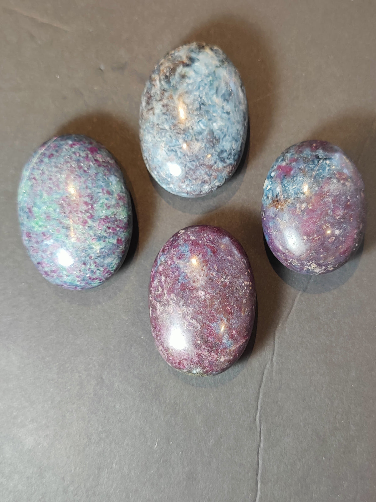 Ruby Kyanite Polished Spheres & Palm Stones