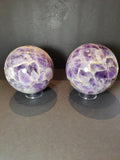 Amethyst Sphere, Polished Chevron Crystal Ball, 2.25–4.25 in - Brazil