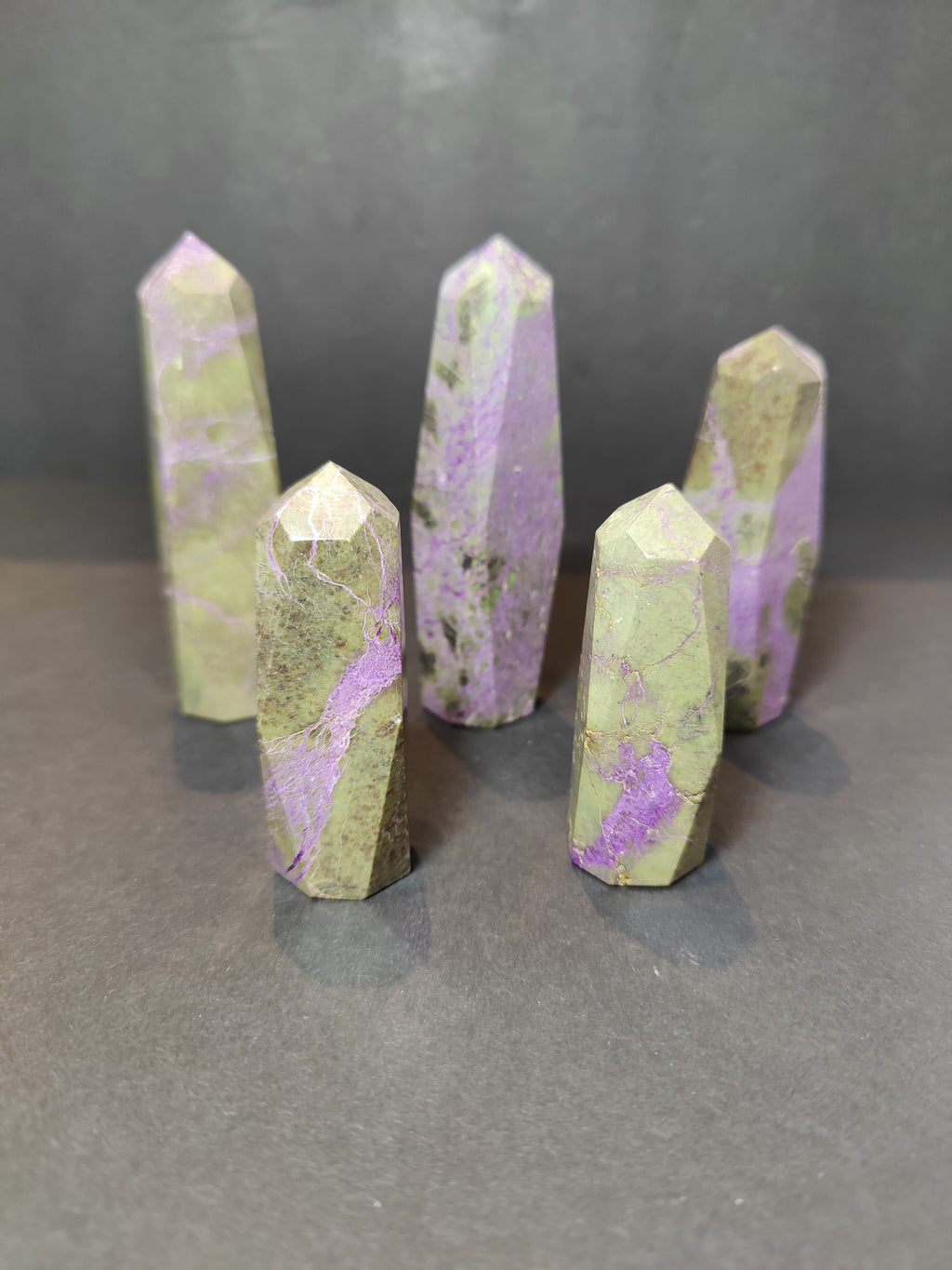 Atlantisite Tower, Polished Purple Stichtite in Green Serpentine - Tasmania