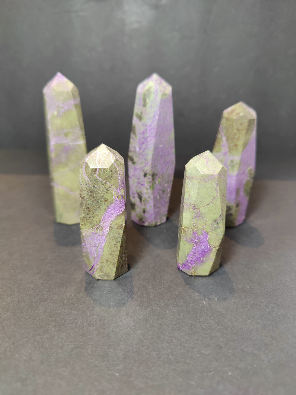 Atlantisite Tower, Polished Purple Stichtite in Green Serpentine - Tasmania