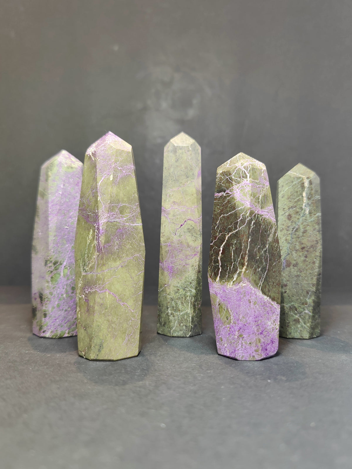 Atlantisite Tower, Polished Purple Stichtite in Green Serpentine - Tasmania